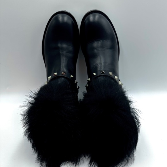 VALENTINO ROCKSTUD Winter Ankle Boots WOMENS SZ 8.5 - Picture 10 of 16